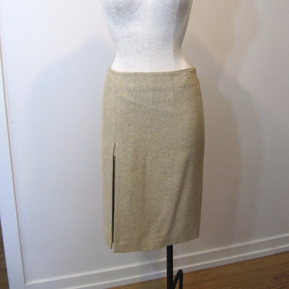 Calypso By Christiane Celle Wool Straight Skirt, S